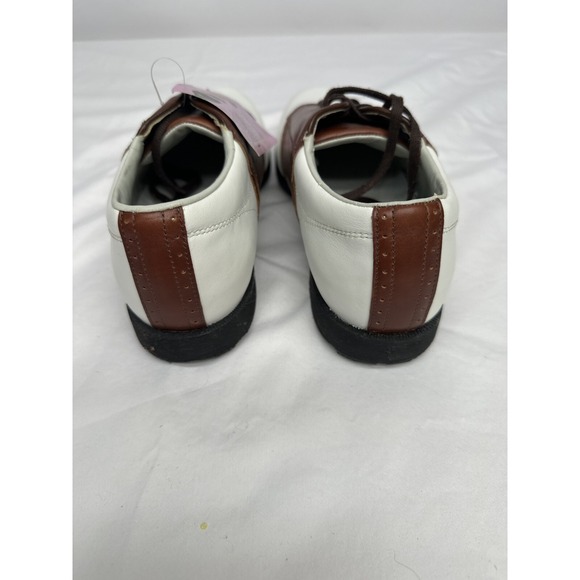 NWT Etonic Comfort Q Loc System Mens Golf‎ Shoes White & Brown Size Small 10M - Picture 15 of 16